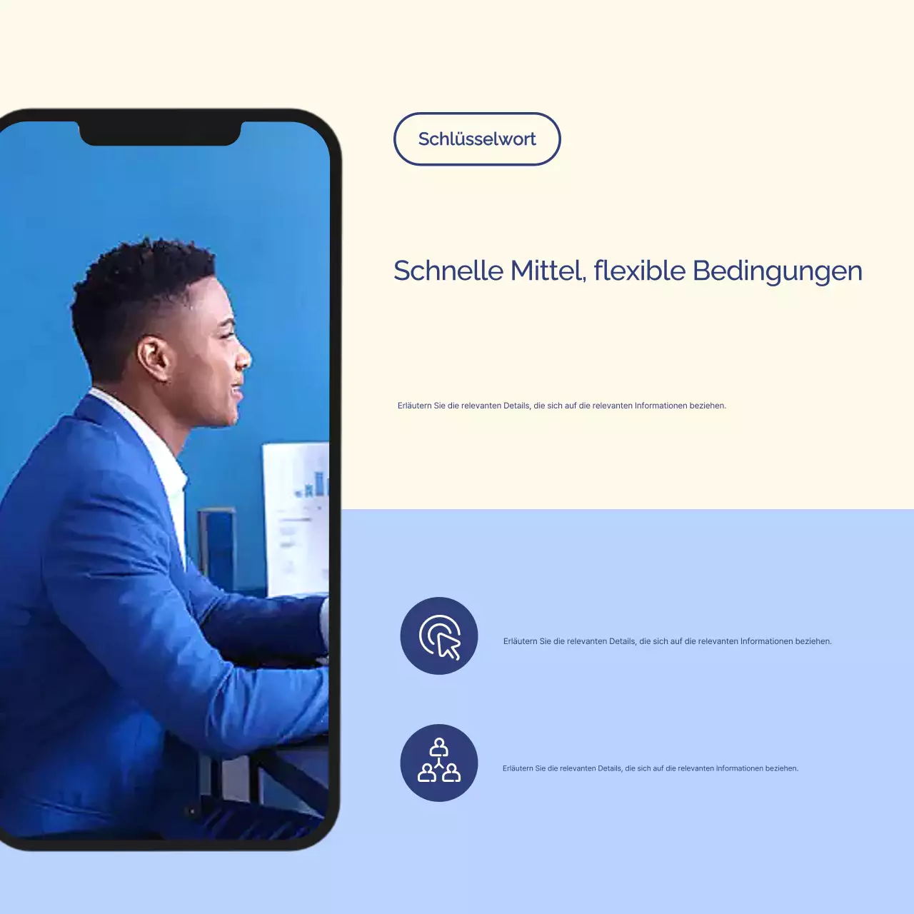 Blaues Promotion-Karussell für professionelle Finanzen