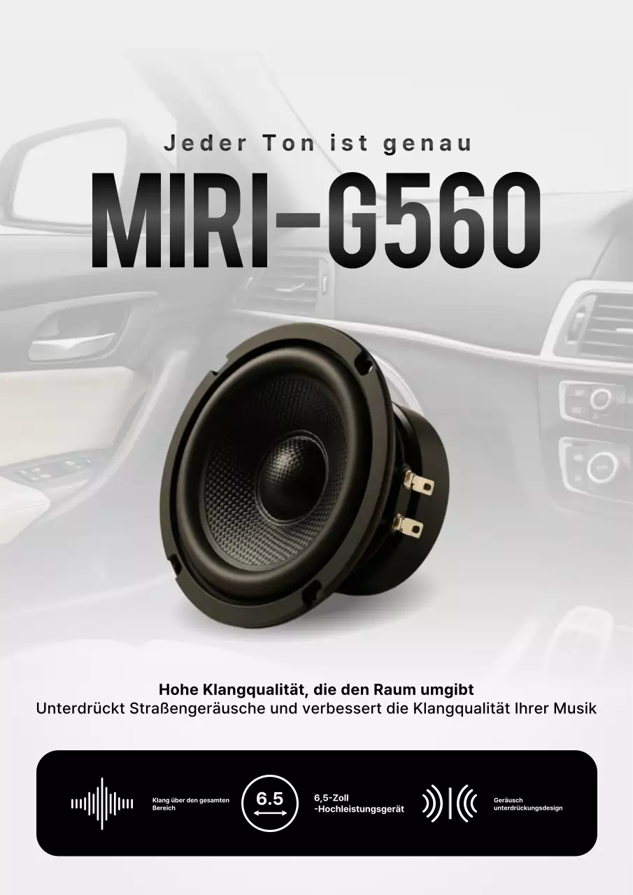 schwarze moderne Autowerbung