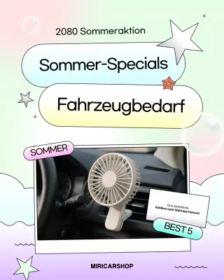 Yeon Boras kitschige Sommer-Autozubehör-Aktion
