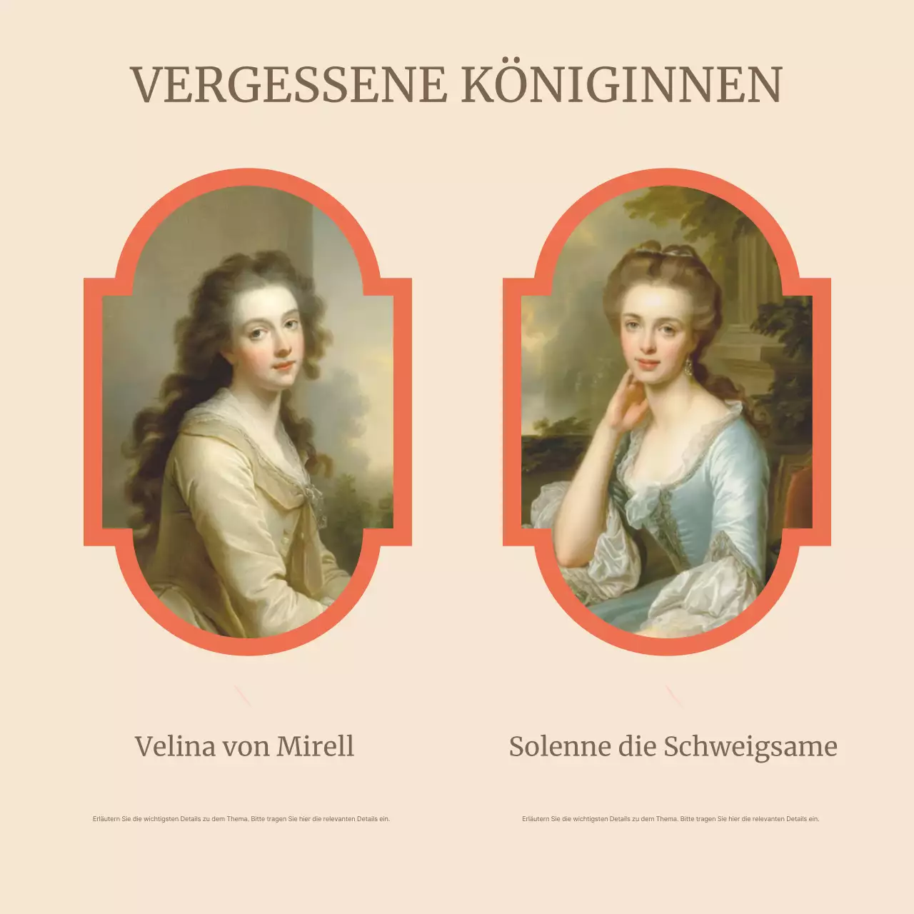 Beige Vintage History Ankündigung Karussell