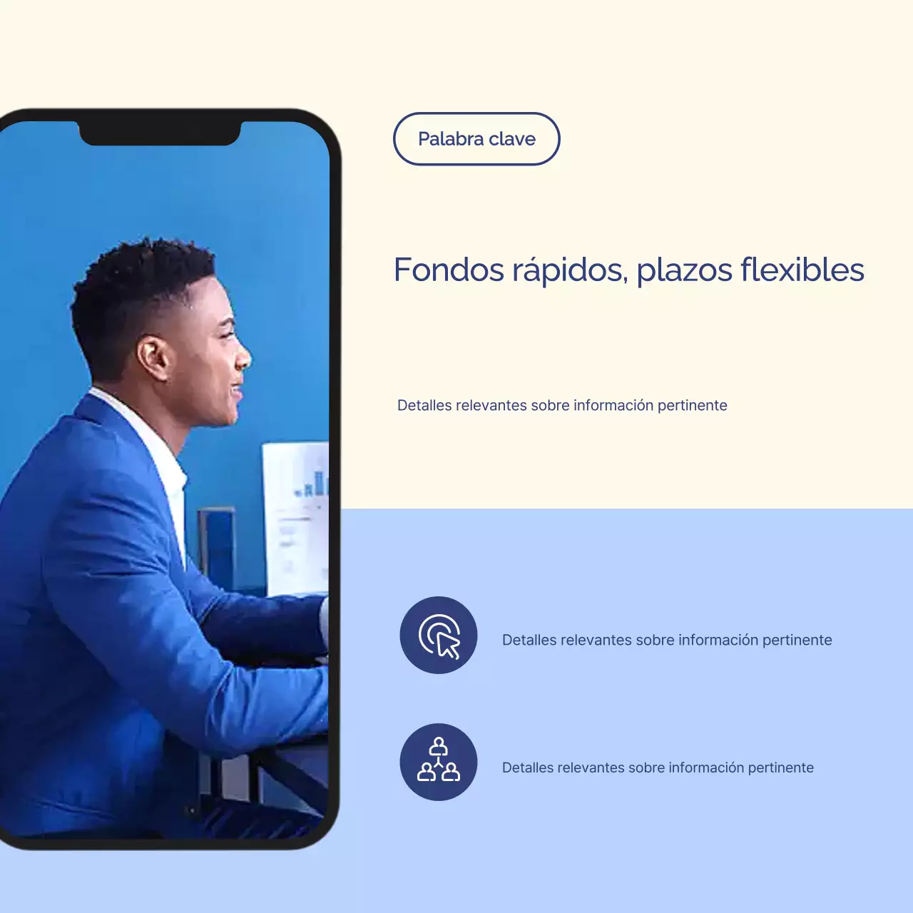 Carrusel de promociones financieras profesionales de Blue