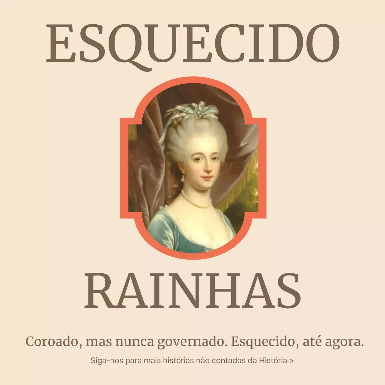 Carrossel de anúncios de história vintage bege