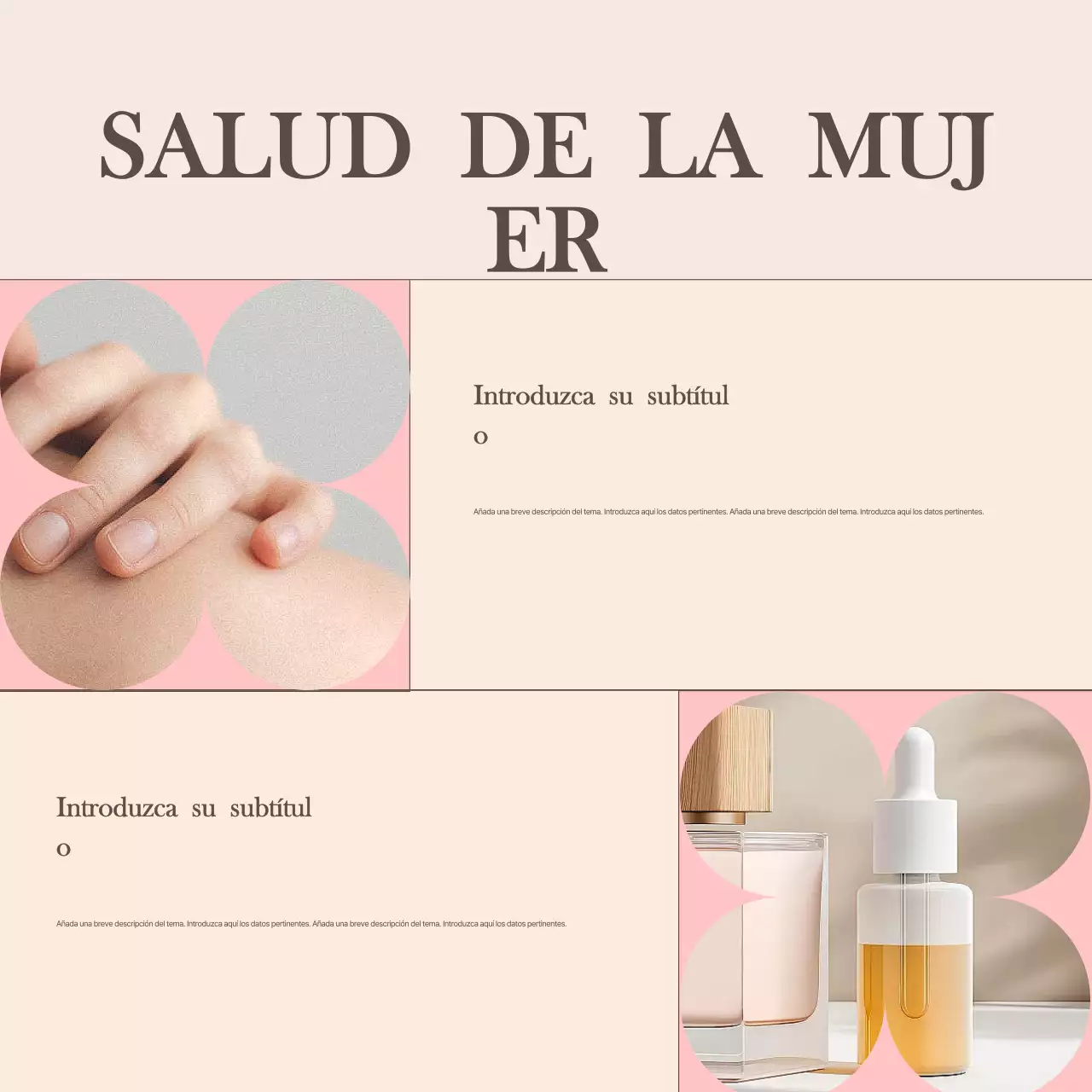 Carrusel de boletines de salud elegantes de color rosa