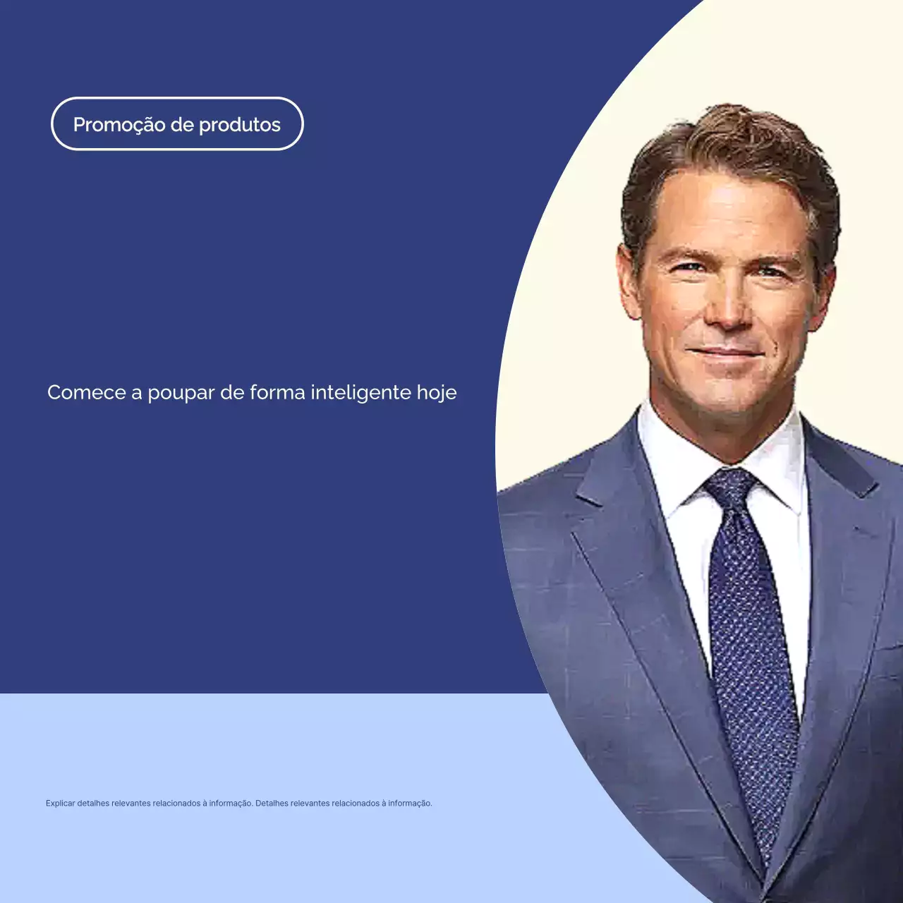 Carrossel de Promoção Financeira Profissional Azul