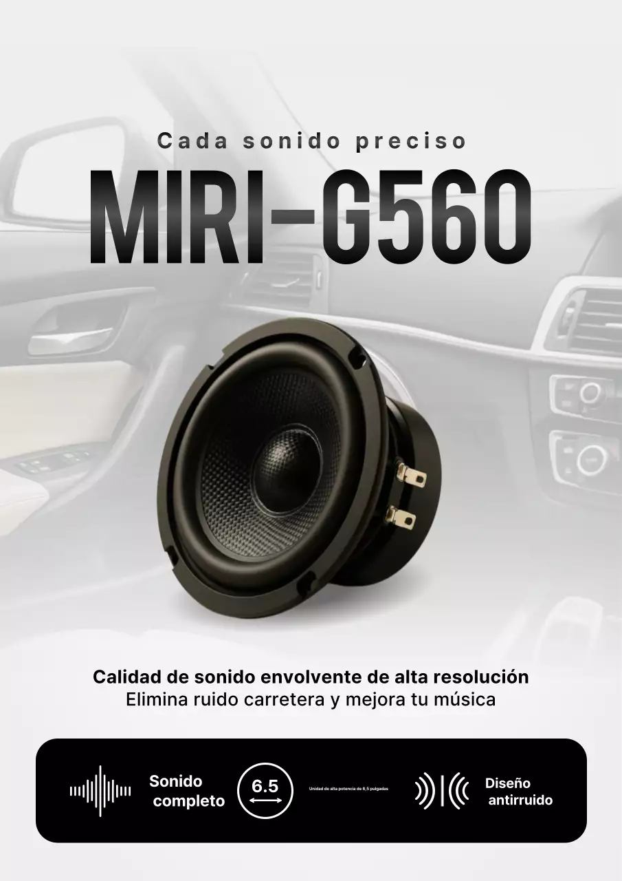 Anuncio de coche moderno negro