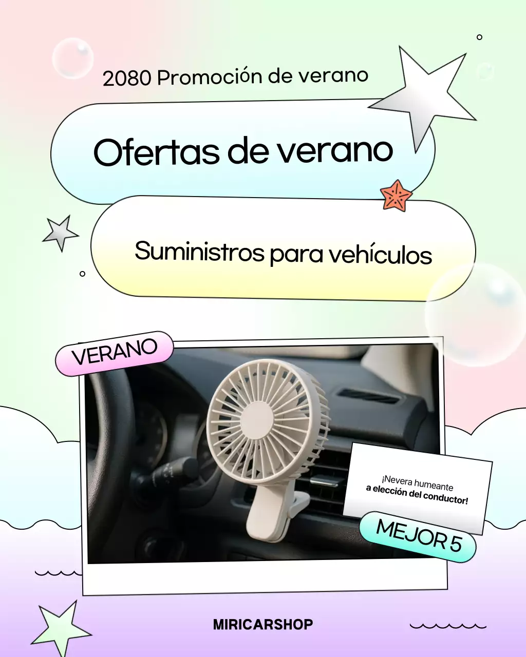 Promoción de accesorios kitsch para coches de verano de Yeon Bora