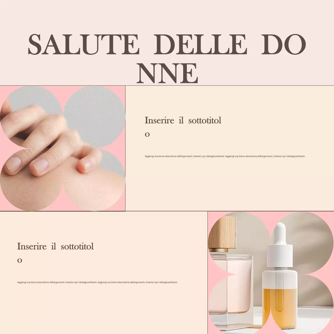 Carosello di newsletter Pink Elegant Health