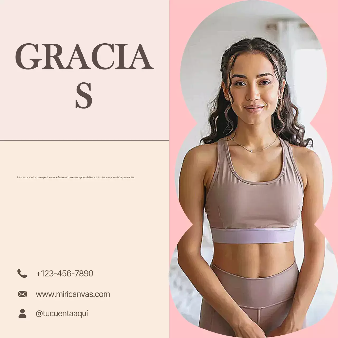 Carrusel de boletines de salud elegantes de color rosa