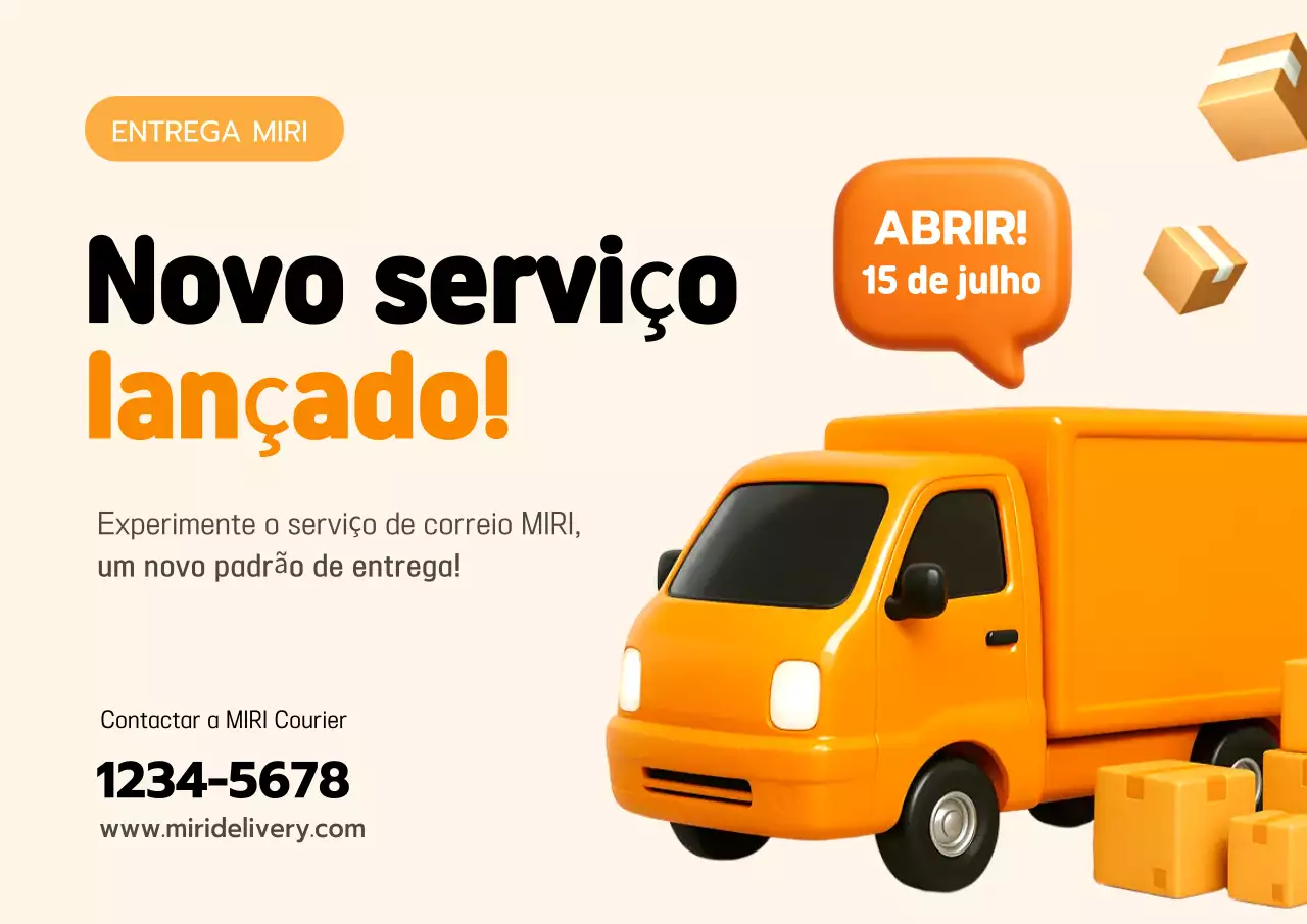 Entrega Simples Laranja Aberta
