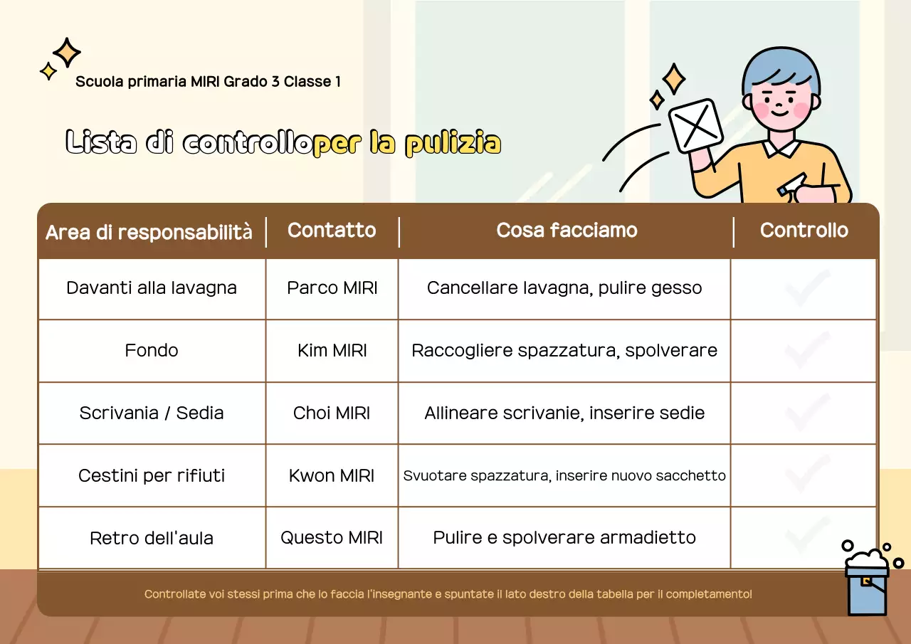 Materiali didattici per la pulizia dei bambini gialli