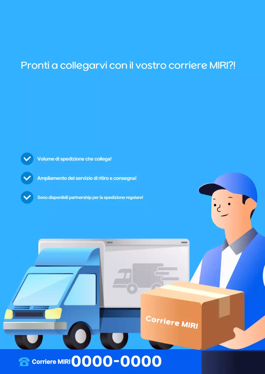 Promozione del servizio di consegna moderno Sky Blue