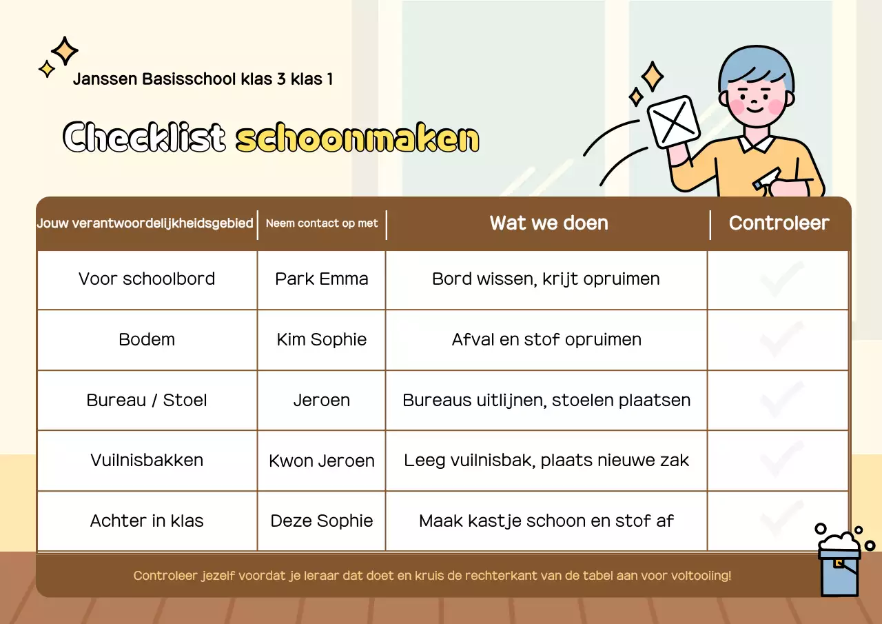 Gele educatieve materialen voor het schoonmaken van baby's