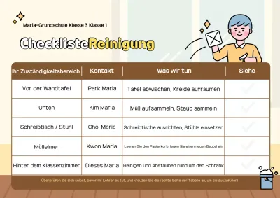 Lehrmaterialien zur Reinigung von Yellow Baby