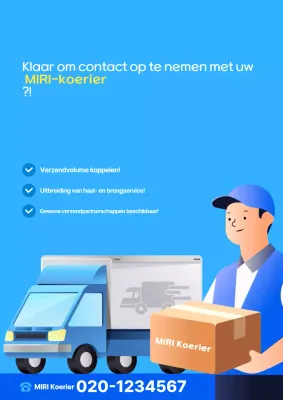 Sky Blue Modern Bezorgservice Promotie