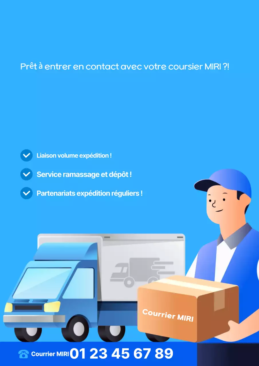 Promotion du service de livraison moderne Sky Blue