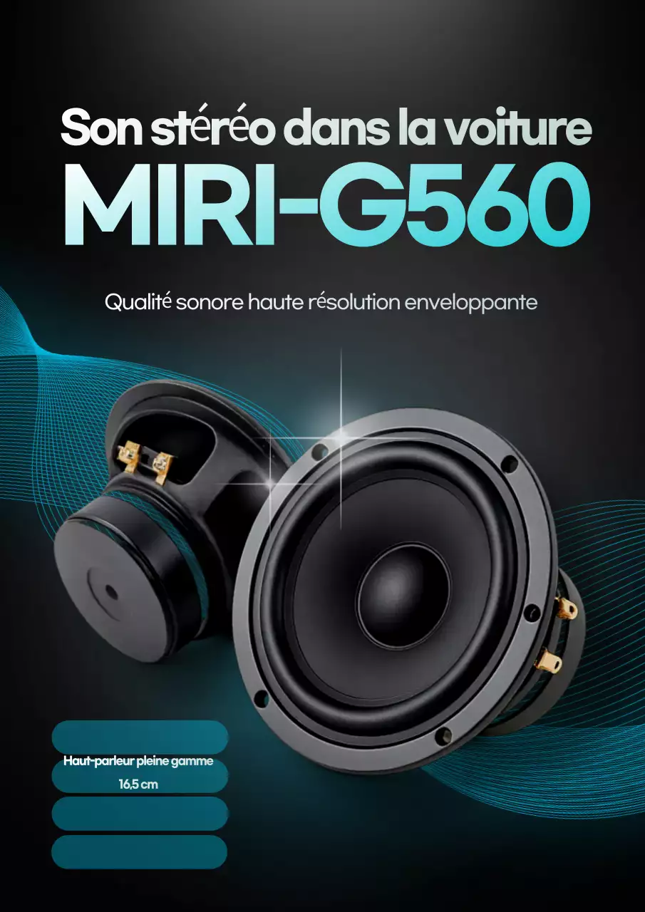 Publicité pour un haut-parleur moderne noir