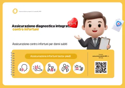 Pubblicità assicurativa semplice gialla