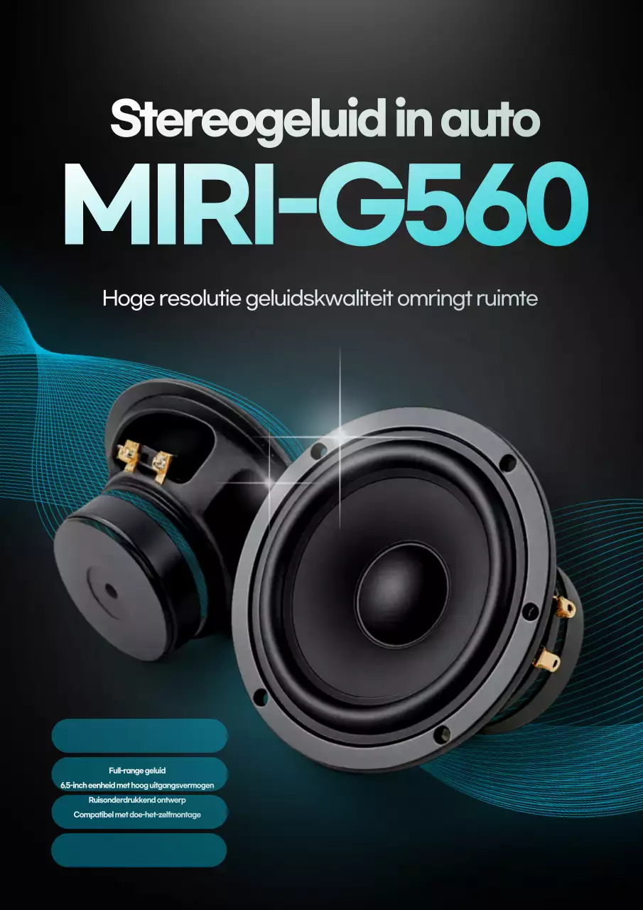 Zwarte moderne luidsprekeradvertentie