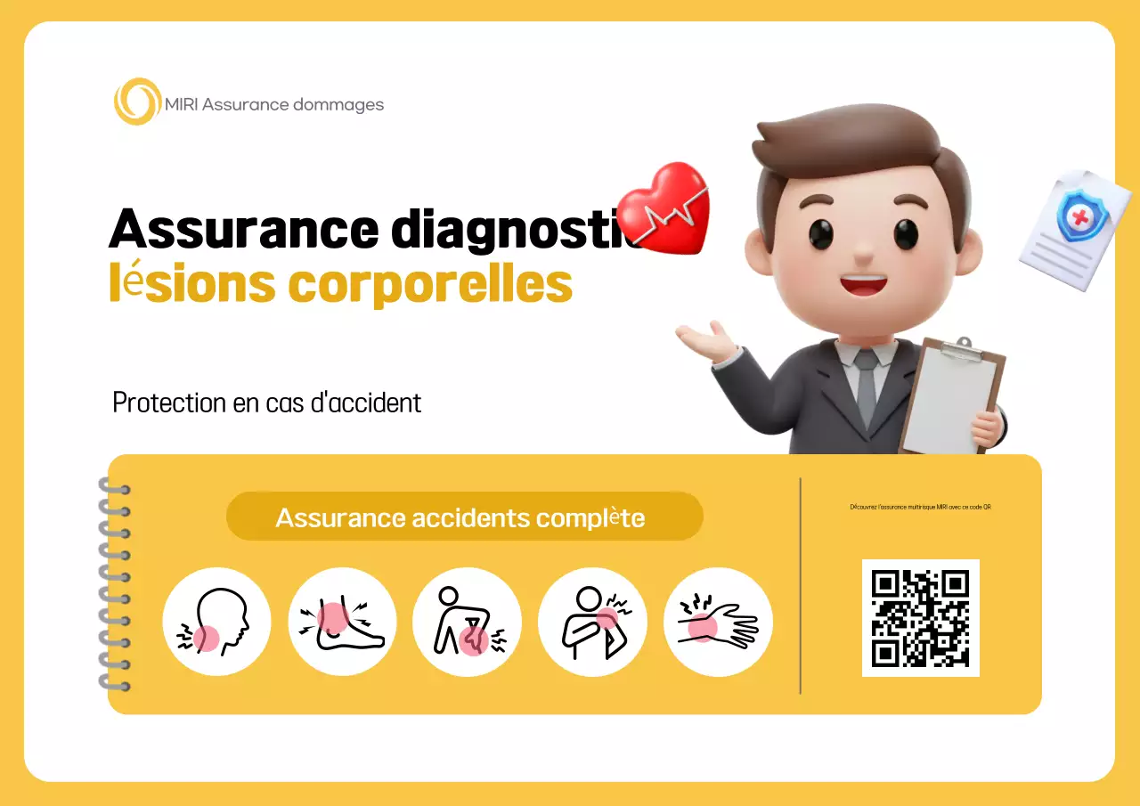 Publicité d'assurance simple jaune