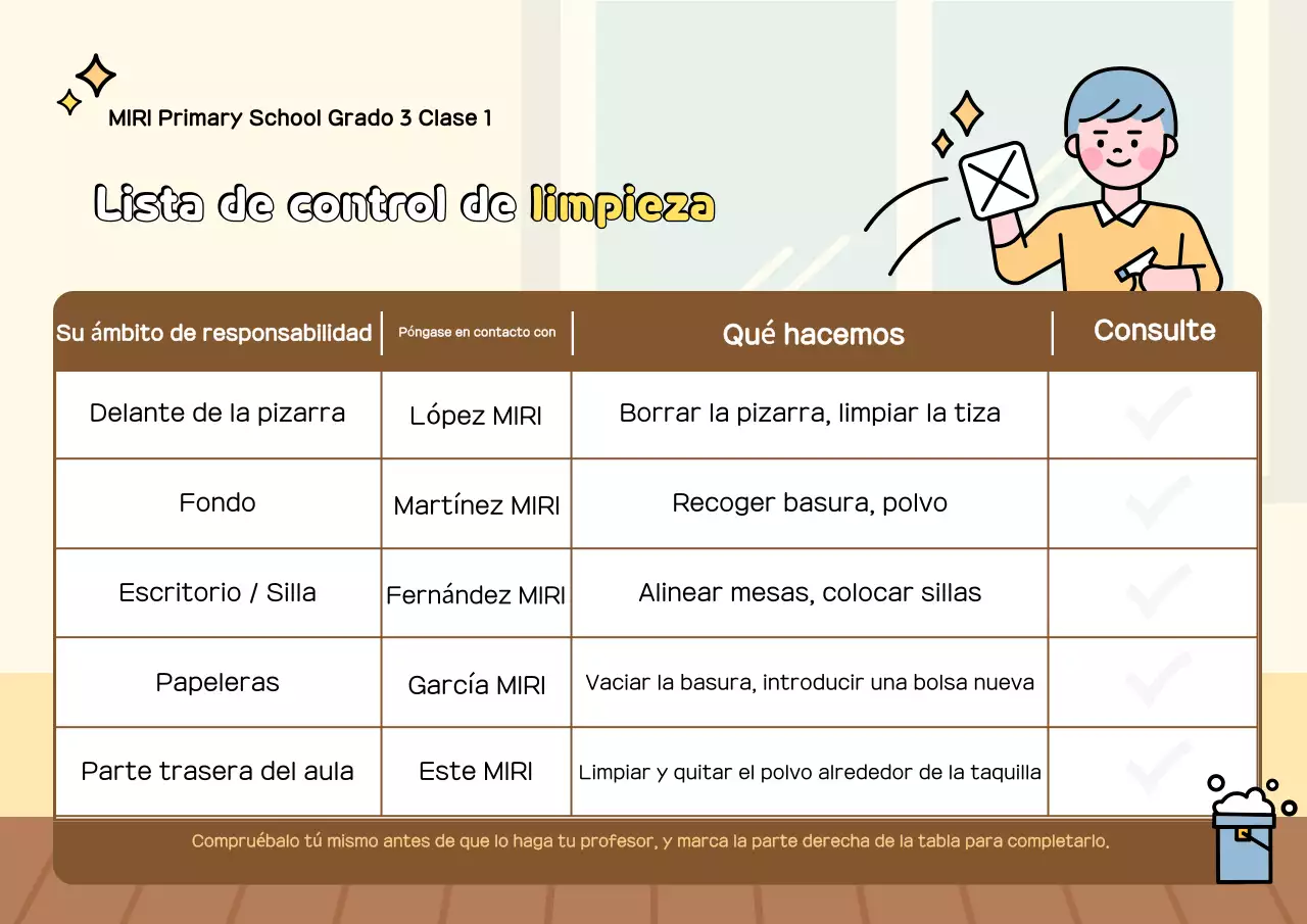 Materiales educativos de limpieza para bebés amarillos