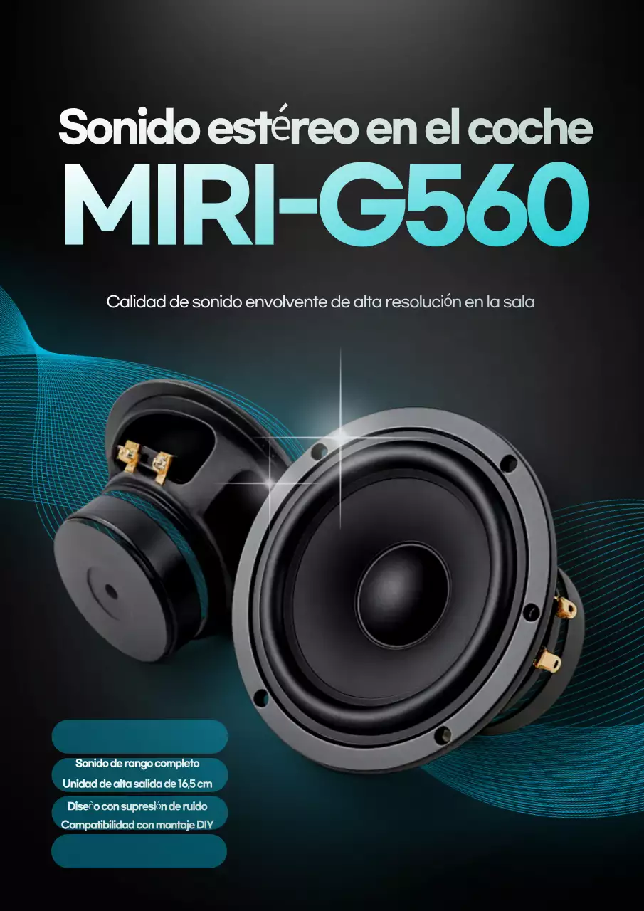 Anuncio de altavoz moderno negro