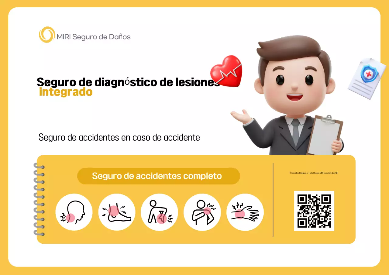 Anuncio de seguros simple amarillo