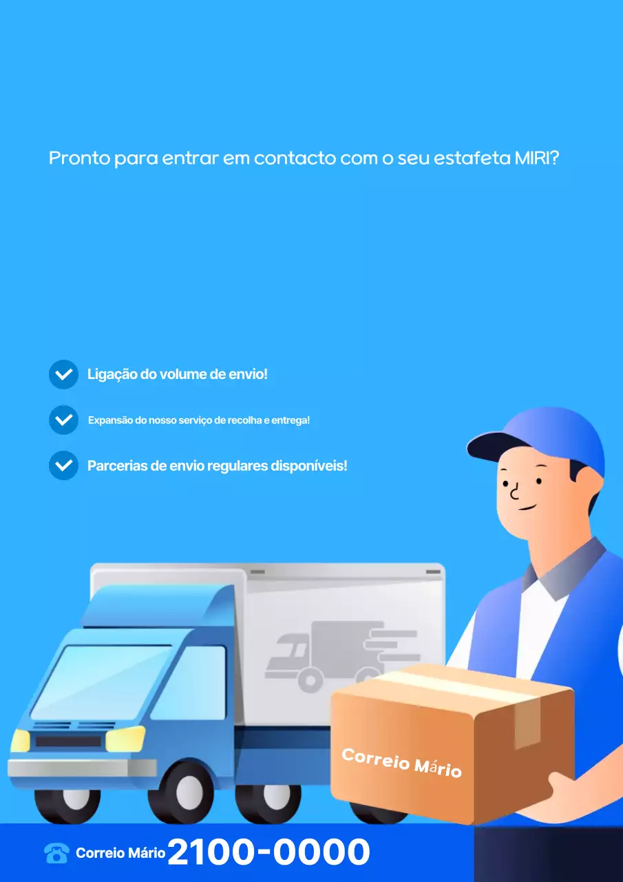 Promoção do Serviço de Entrega Moderno Azul Celeste