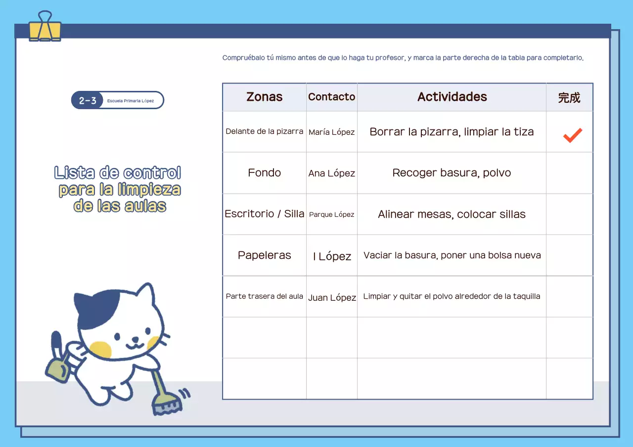 Guía de limpieza para bebés Sky Blue