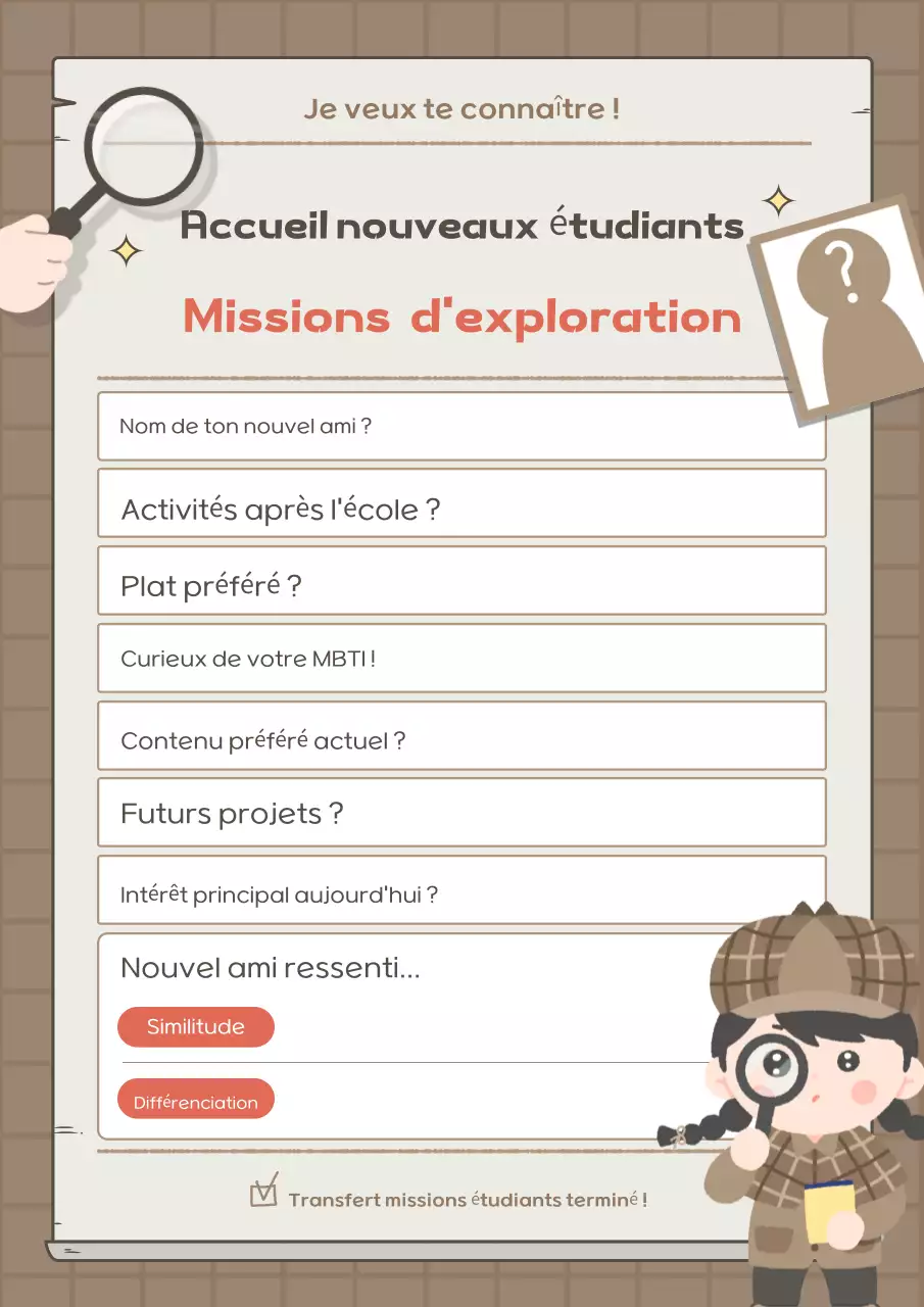 Matériel pédagogique sur la vie scolaire de Brown Baby