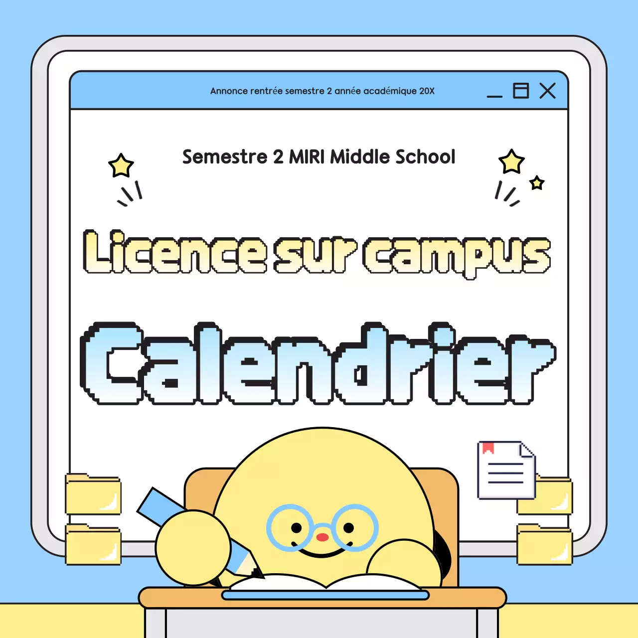 Guide du calendrier académique Sky Blue Baby