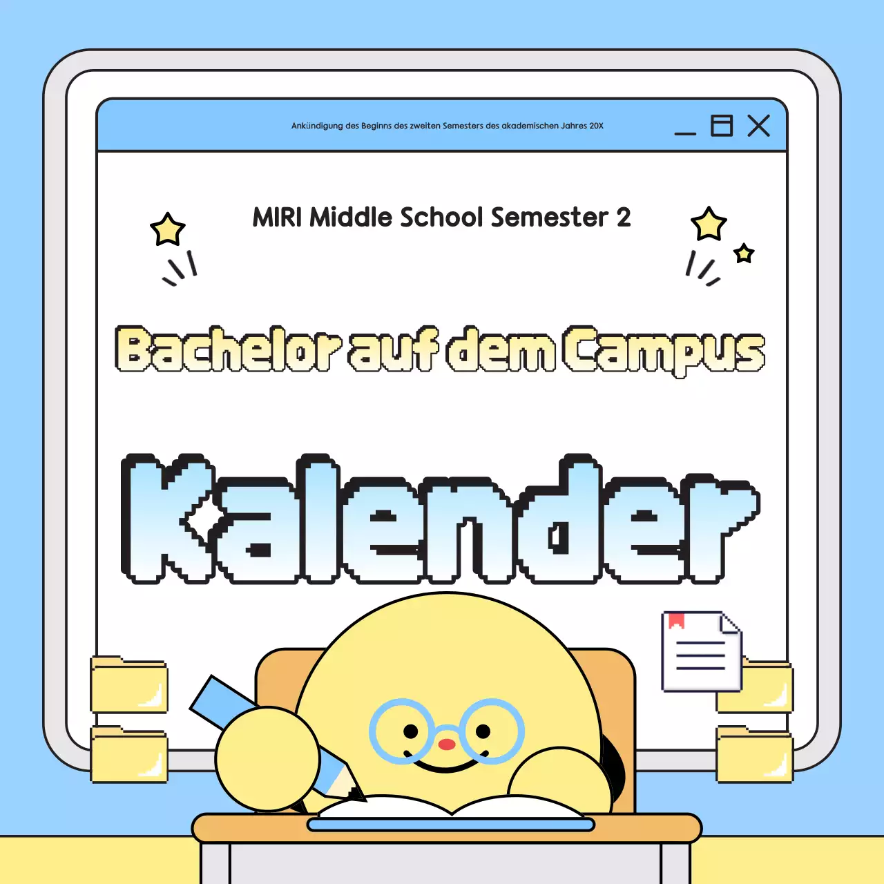 Sky Blue Baby Akademischer Kalenderführer