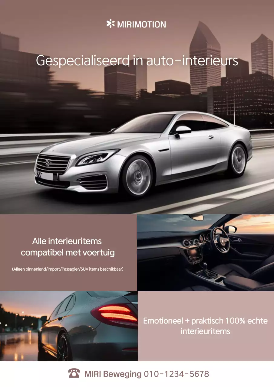 Promotie van beige luxe auto's