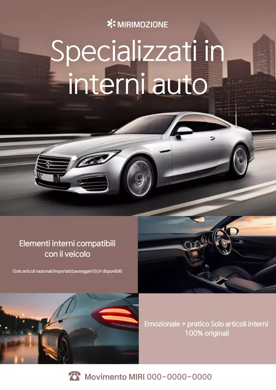 Promozione auto di lusso beige