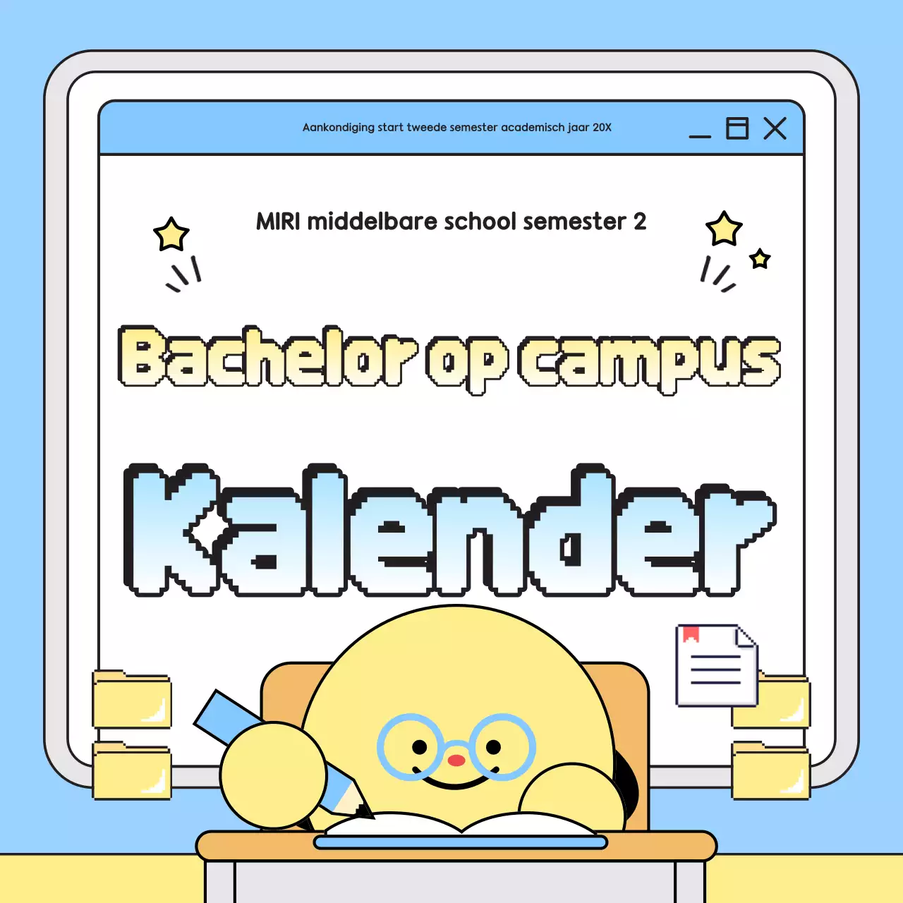 Hemelsblauwe baby academische kalendergids