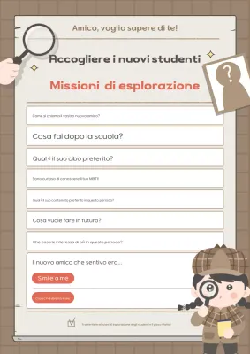 Materiali didattici per la vita scolastica del bambino marrone