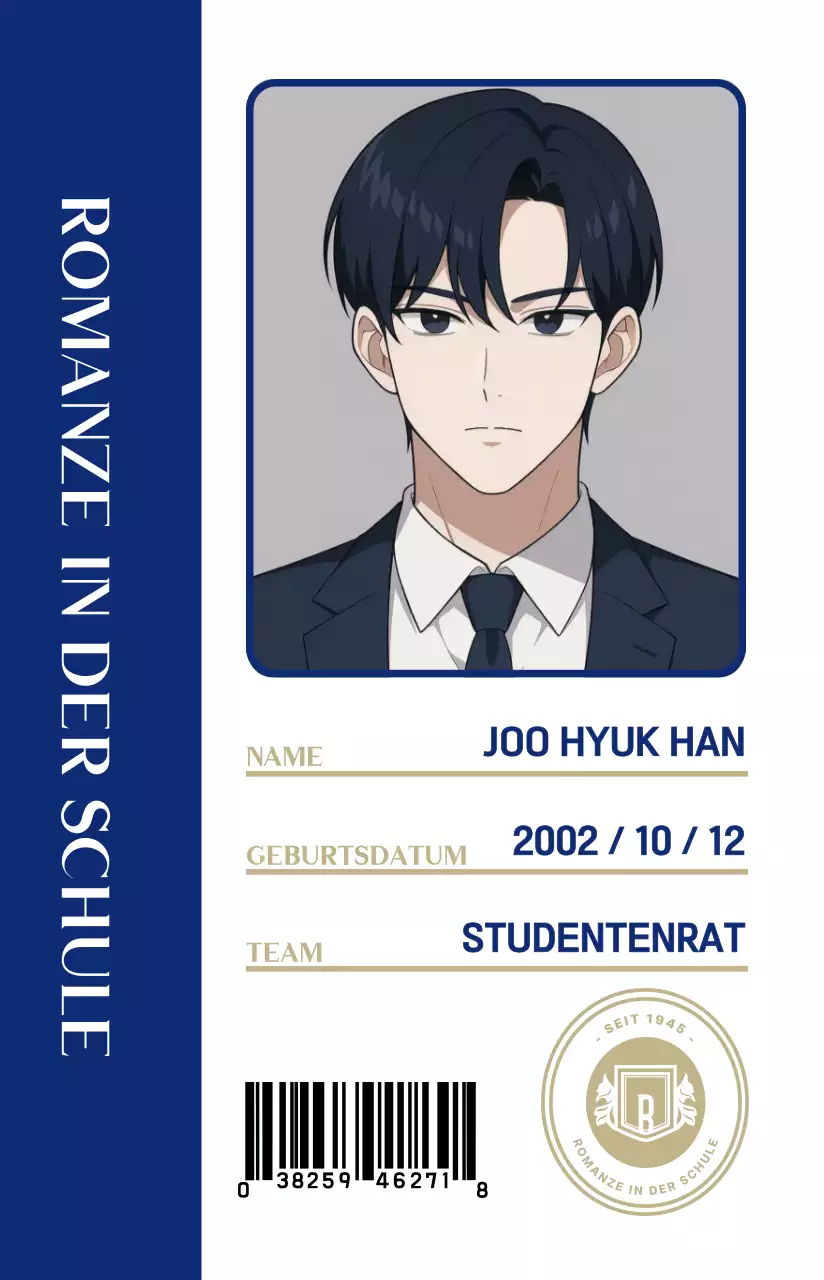 Blaues, einfaches Studentenausweis-Design