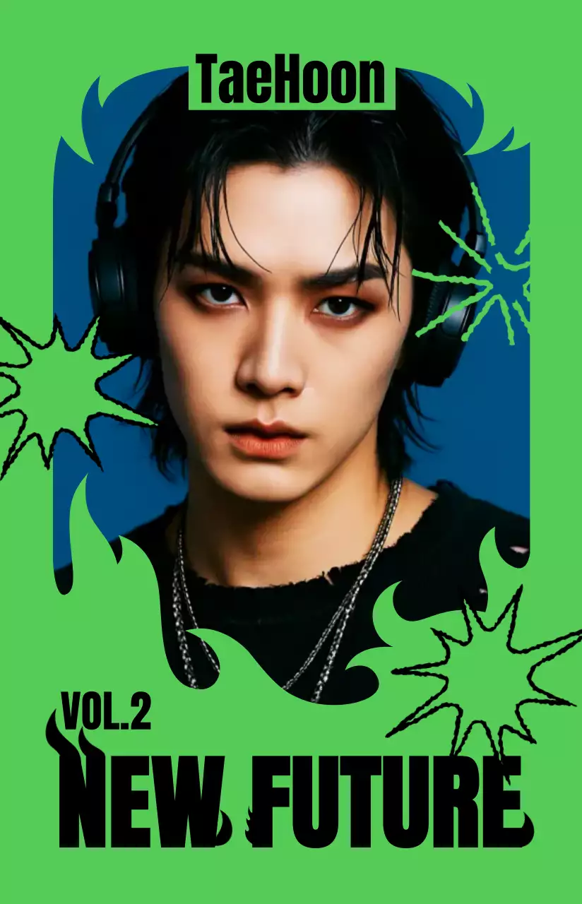 poster musik pop hijau