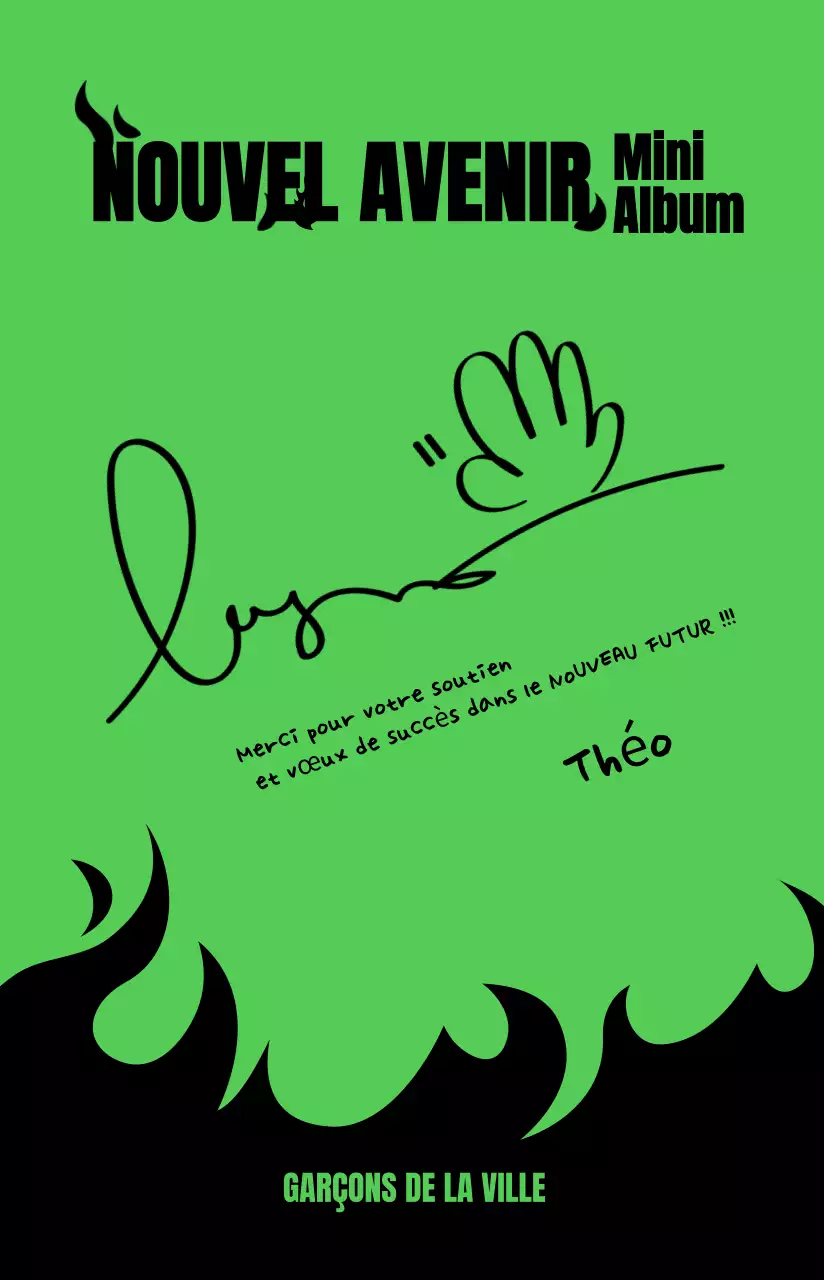 affiche de musique pop verte