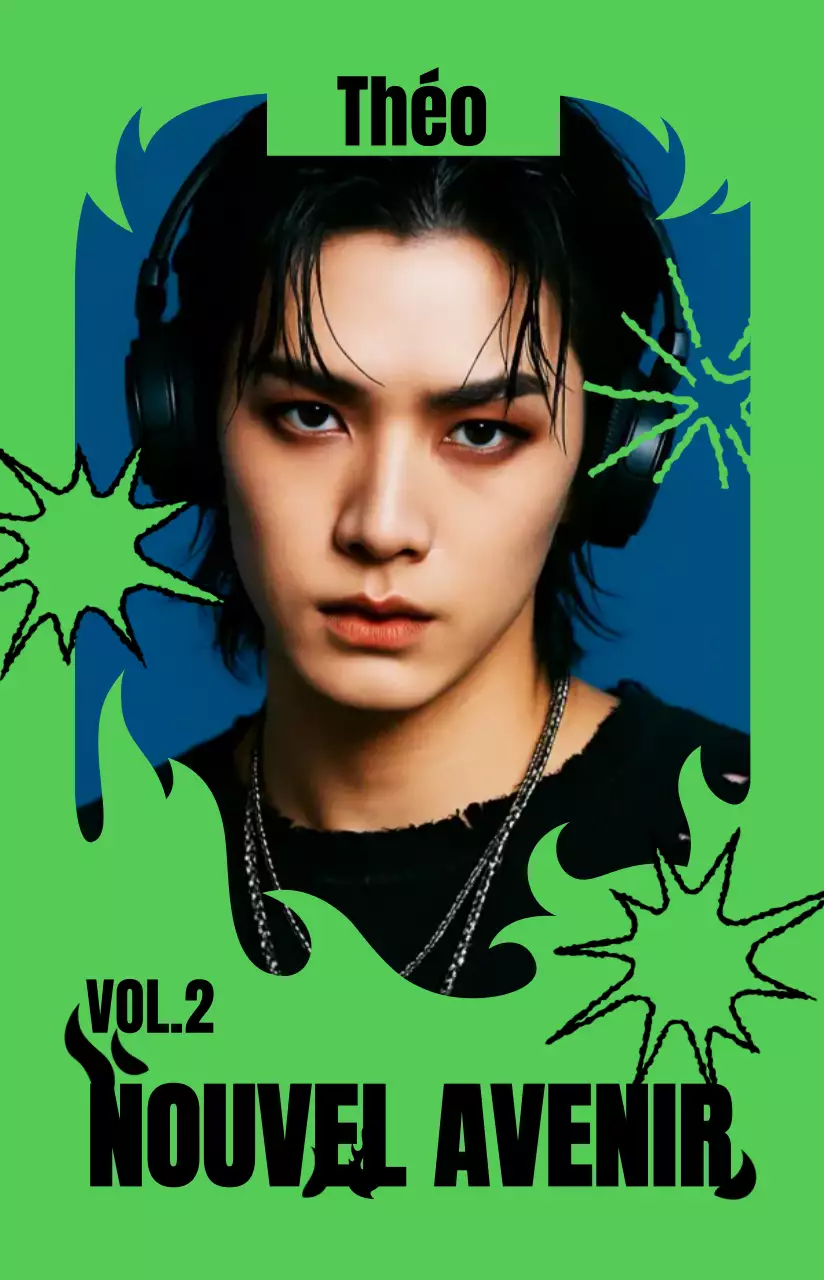 affiche de musique pop verte