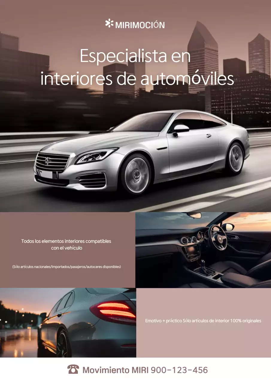 Promoción de coches de lujo beige