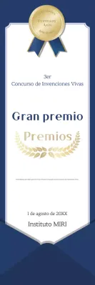 Premio del concurso de inventos sencillos azules