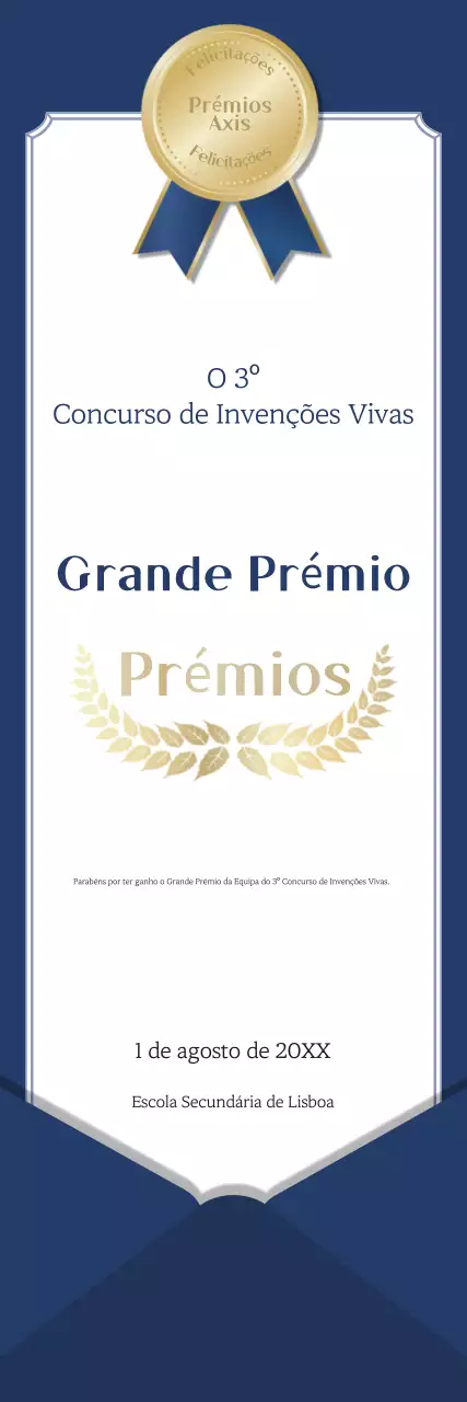 Prêmio do Concurso de Invenção Simples Azul