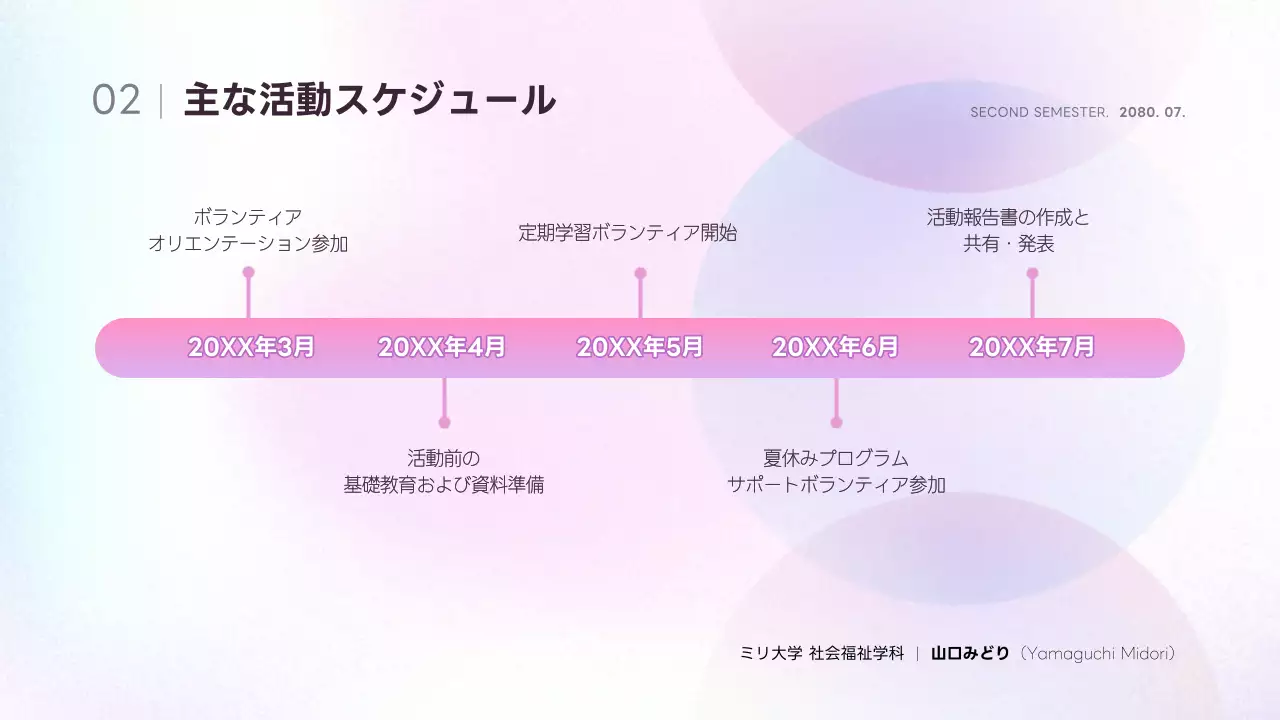 ラベンダー シンプル ボランティア 報告書