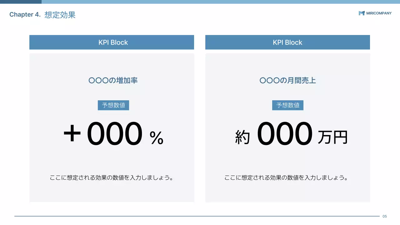 青 シンプル ビジネス 提案書 プレゼンテーション