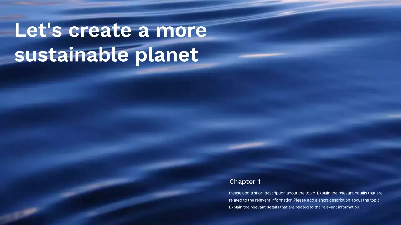 블루 모던 클린 에코 스타트업 피치 덱 프레젠테이션