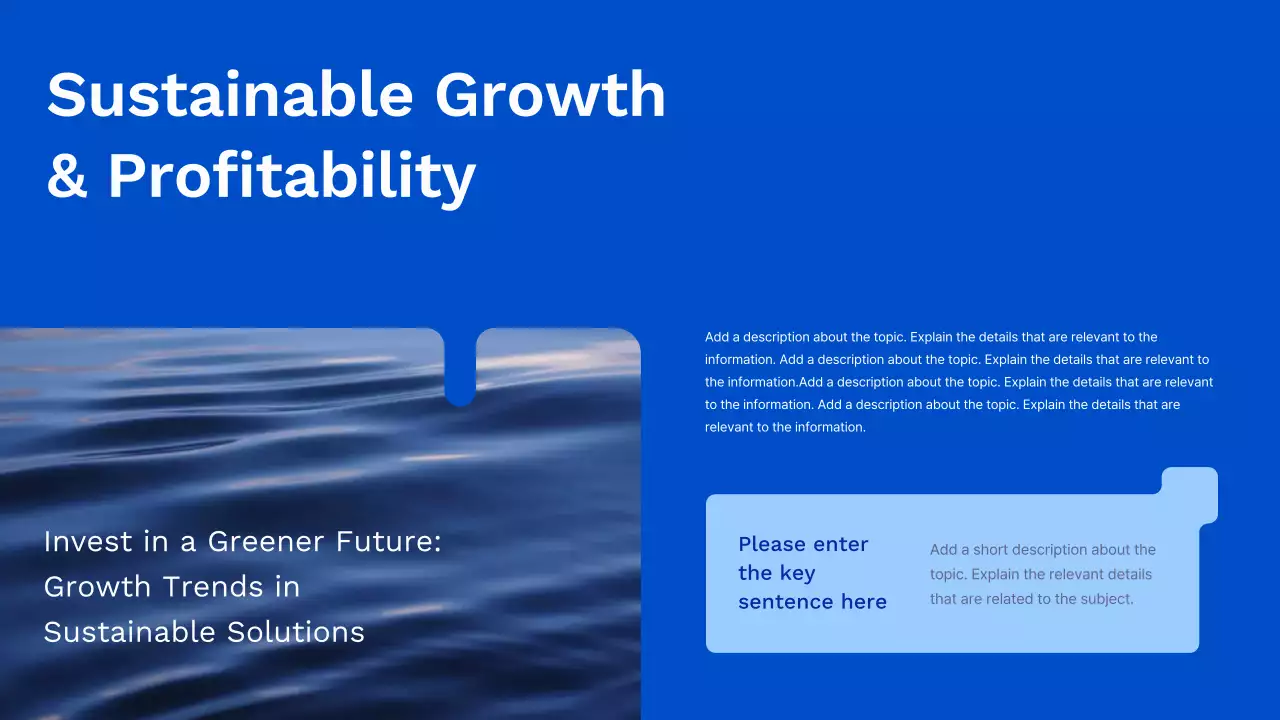 블루 모던 클린 에코 스타트업 피치 덱 프레젠테이션