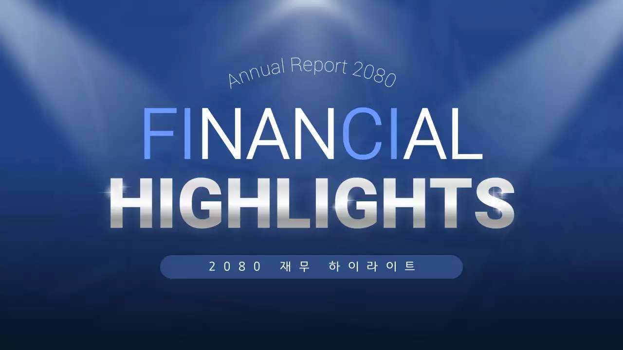 파랑 모던 재무 보고서
