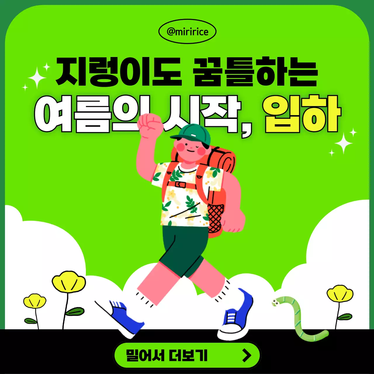 그린 블랙 조합의 여름느낌 입하 정보