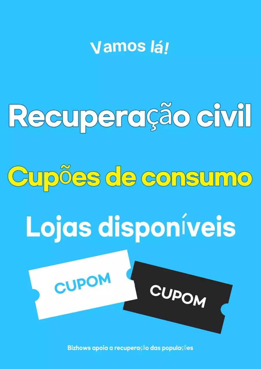 Promoção de Cupom de Consumo Simples Azul Celeste