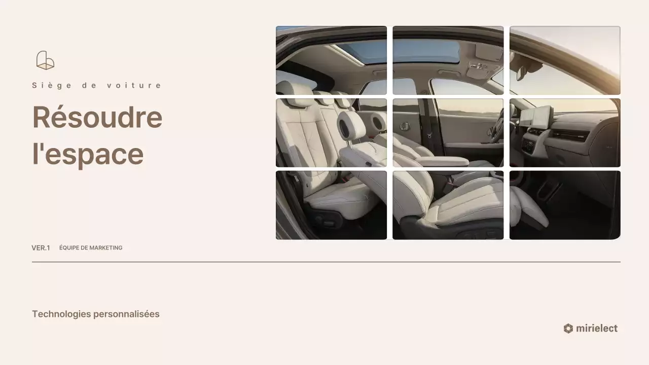 Publicité pour une voiture moderne beige